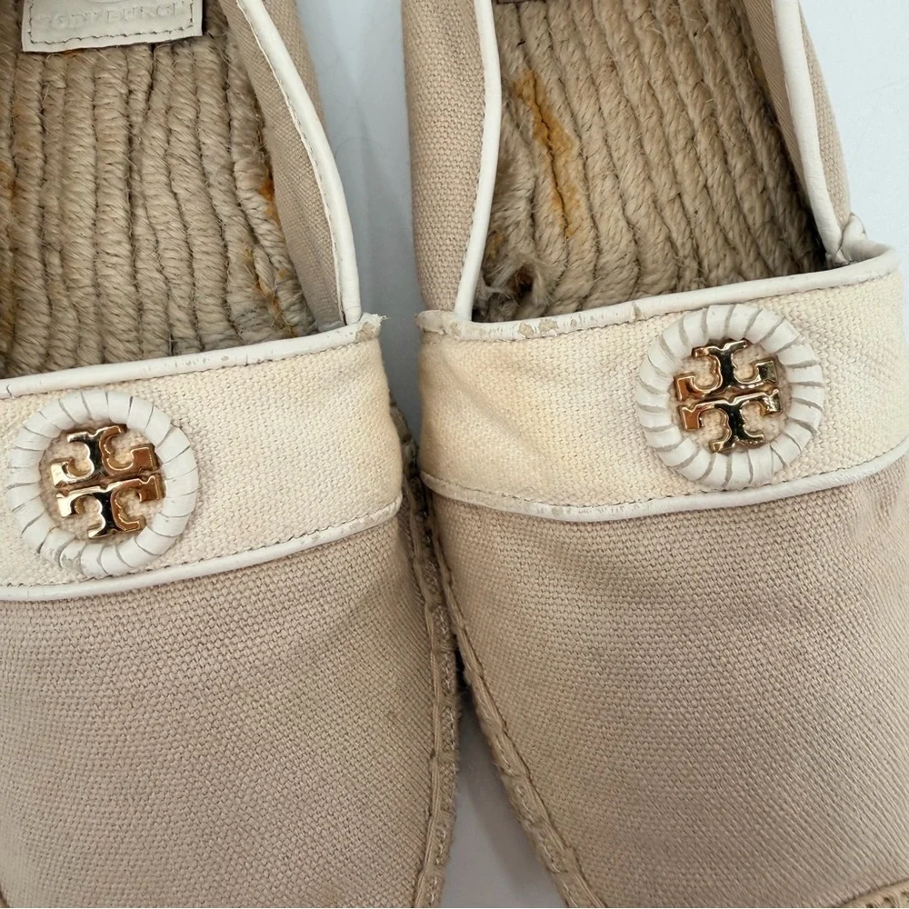 Tory Burch Espadrille Flats Shoes Size 7 FLAWS